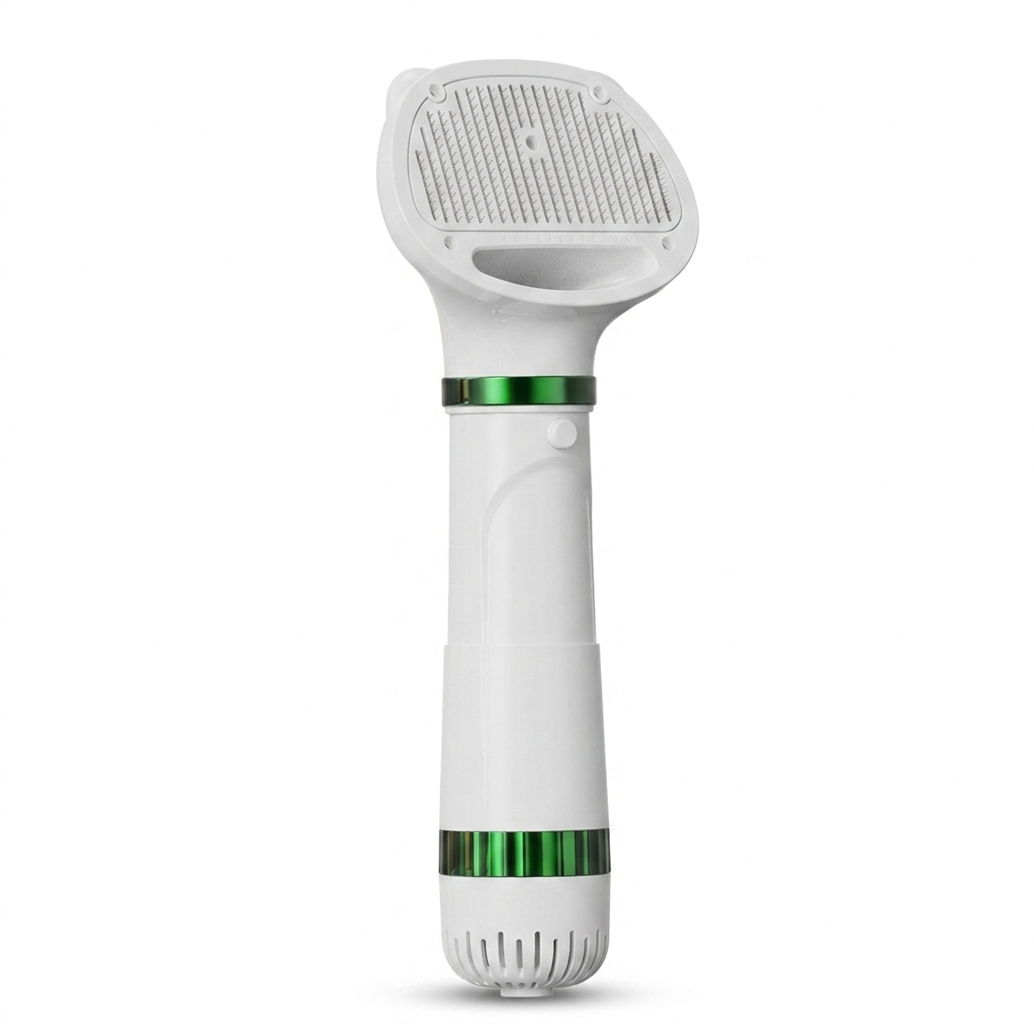 2-in-1 Pet Hair Dryer & Grooming Brush – Quiet High-Power Slicker Dryer