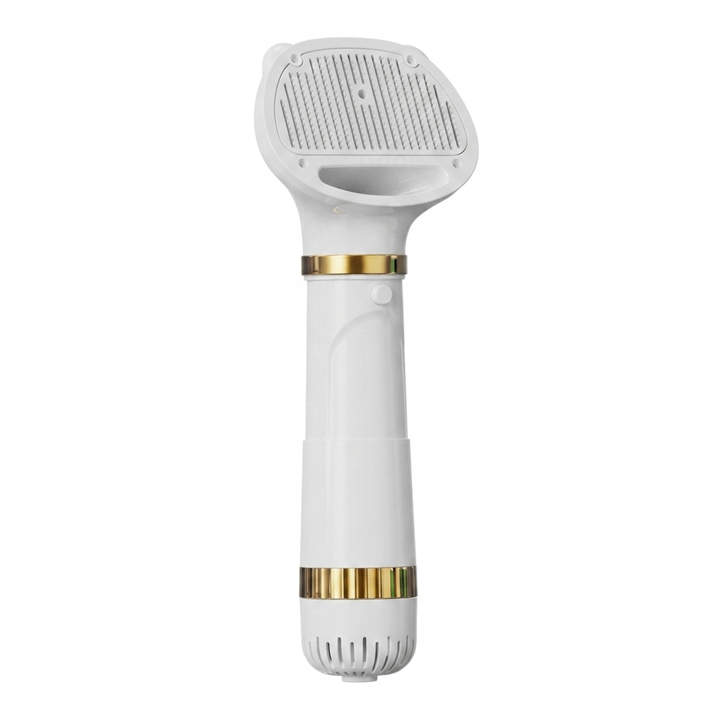 2-in-1 Pet Hair Dryer & Grooming Brush – Quiet High-Power Slicker Dryer