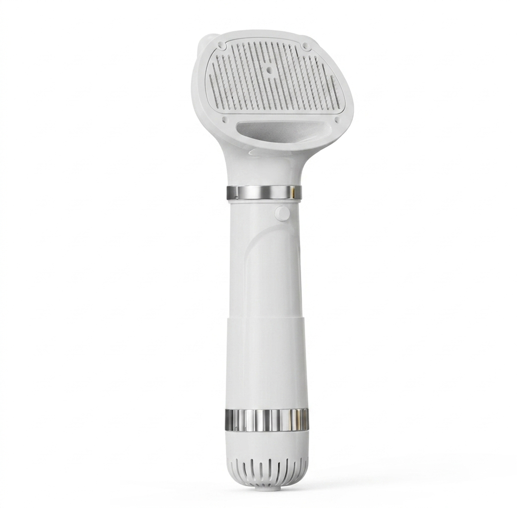 2-in-1 Pet Hair Dryer & Grooming Brush – Quiet High-Power Slicker Dryer