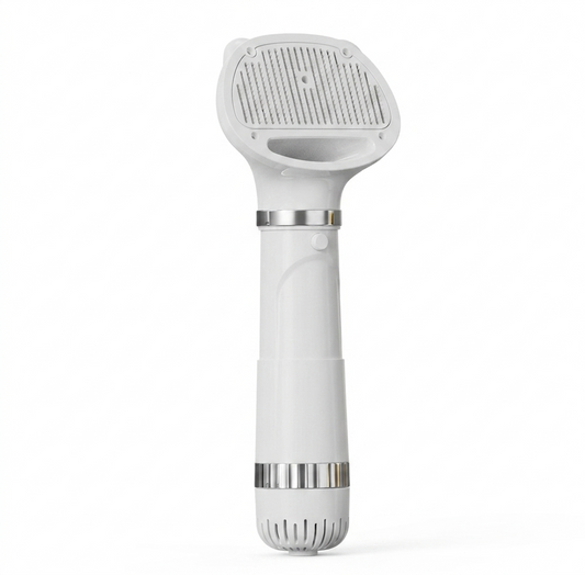 2-in-1 Pet Hair Dryer & Grooming Brush – Quiet High-Power Slicker Dryer