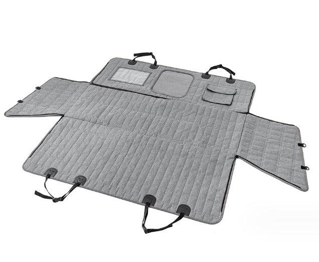 Heavy-Duty Waterproof Pet Car Seat Cover – Split-Style Rear Bench Mat